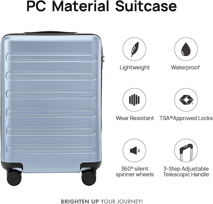 NINETYGO Medium Checked Luggage 24 Inch, Checking In Luggage - Image 2