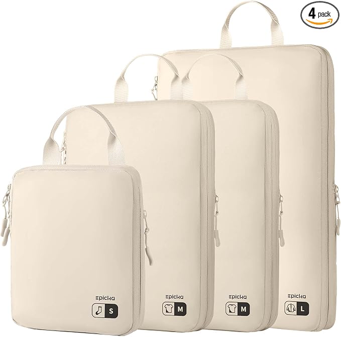 EPICKA 4 Set Ultra-Lightweight Compression Packing Cubes by EPICKA