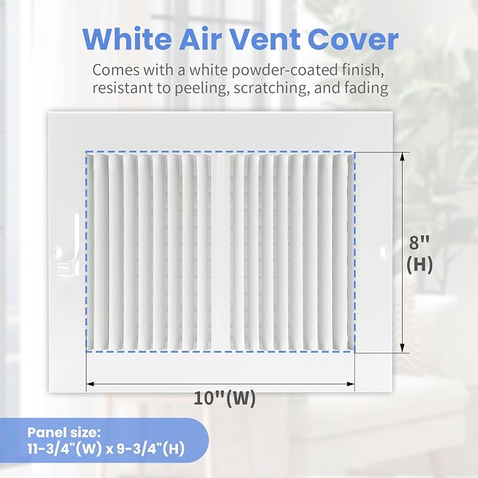10 x 8 Inch Air Vent Covers for Wall or Ceiling - Image 2