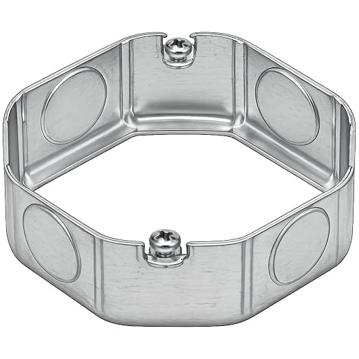 4" Octagon Electrical Drawn Box Extension Ring, 1-1/2" Deep, 15.5 Cu. in. by AirmontProducts