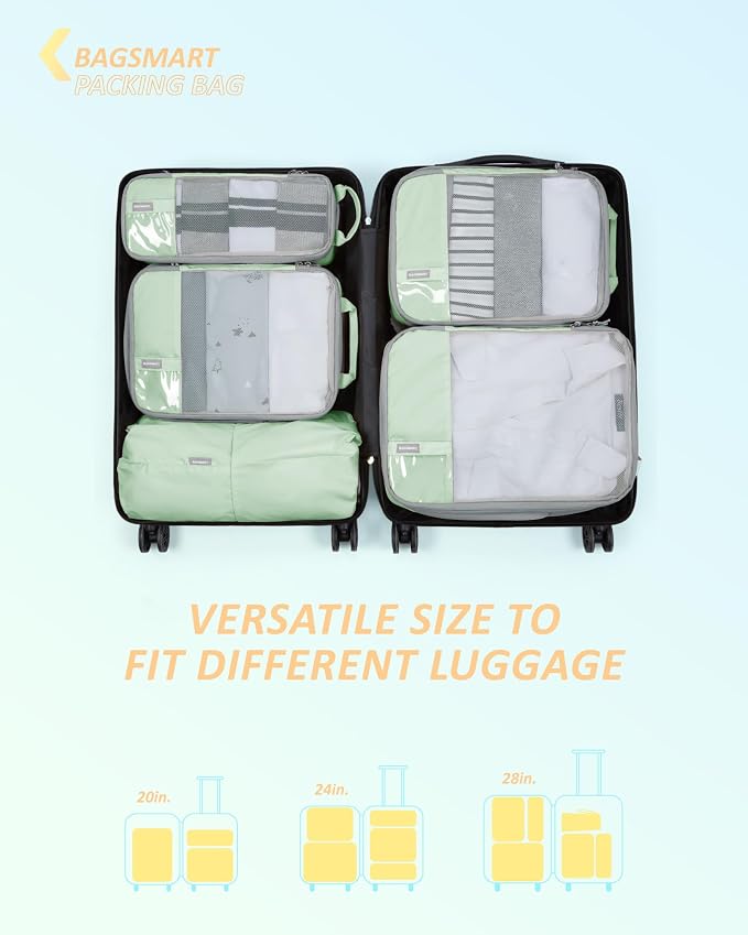 BAGSMART 6 Set /4 Set/2 Set Compression Packing Cubes - Image 3