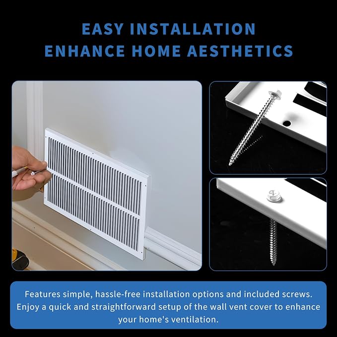 24x6 Return Air Grille, Air Return Vent Cover, AC Vent Cover, Cold Air Return - Image 5