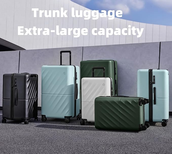 NINETYGO Trunk Luggage 24 Inch, Medium Checked Luggage - Image 9