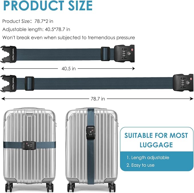 Travel Inspira Luggage Straps for Suitcases - Image 7