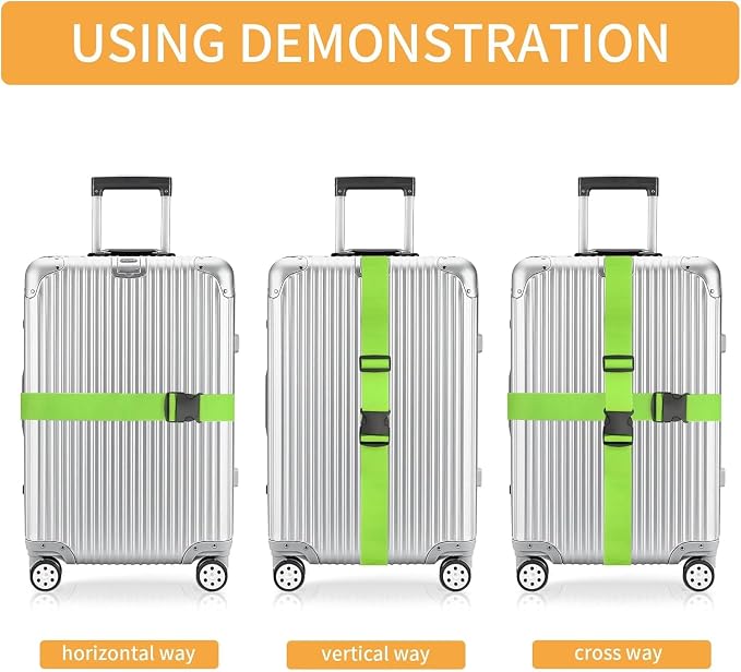 BILIONE Luggage Straps Belts TSA Approved Keep Suitcase Secure While Traveling - Image 4