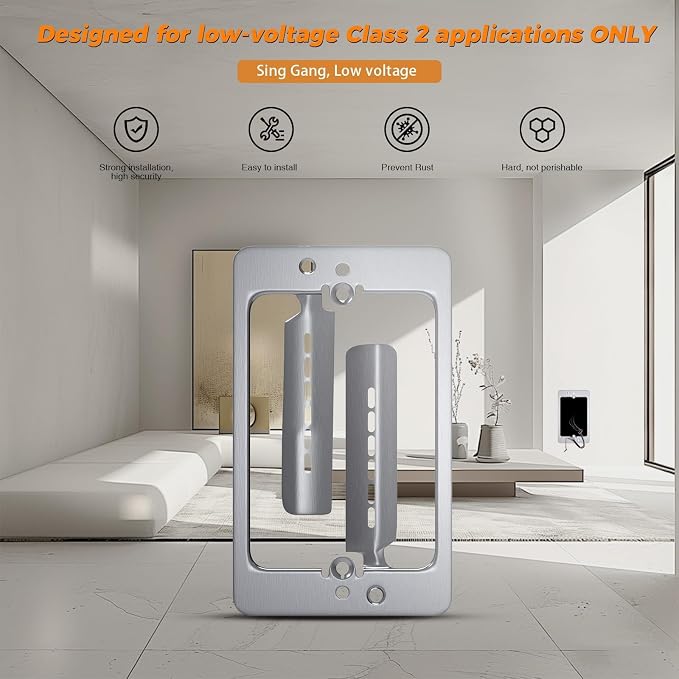 30 Pcs Low Voltage Mounting Bracket 1 Gang, Single Gang Drywall Brackets | Low - Image 5