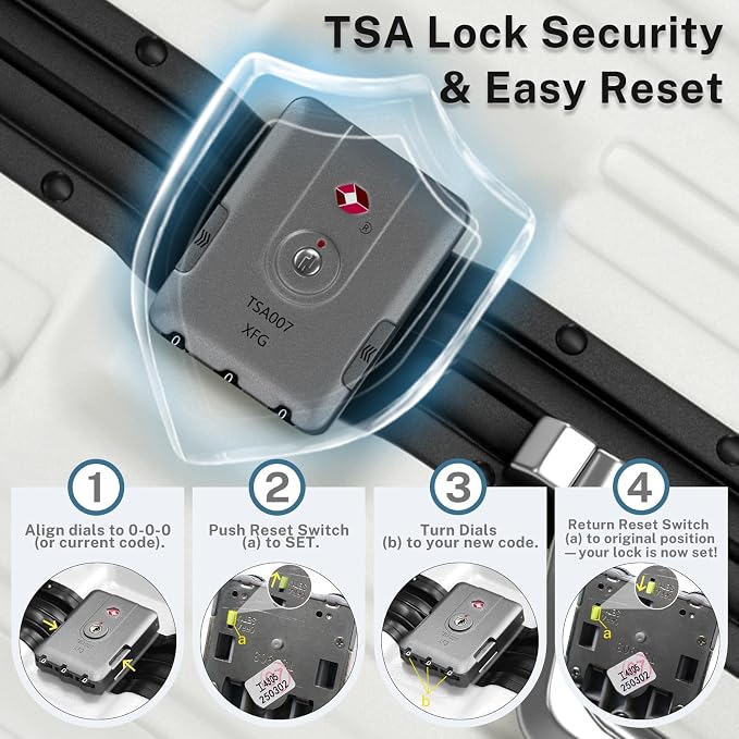 Krute Luggage 28 Inch Aluminum Frame Luggages TSA Lock No Zipper Checked - Image 2