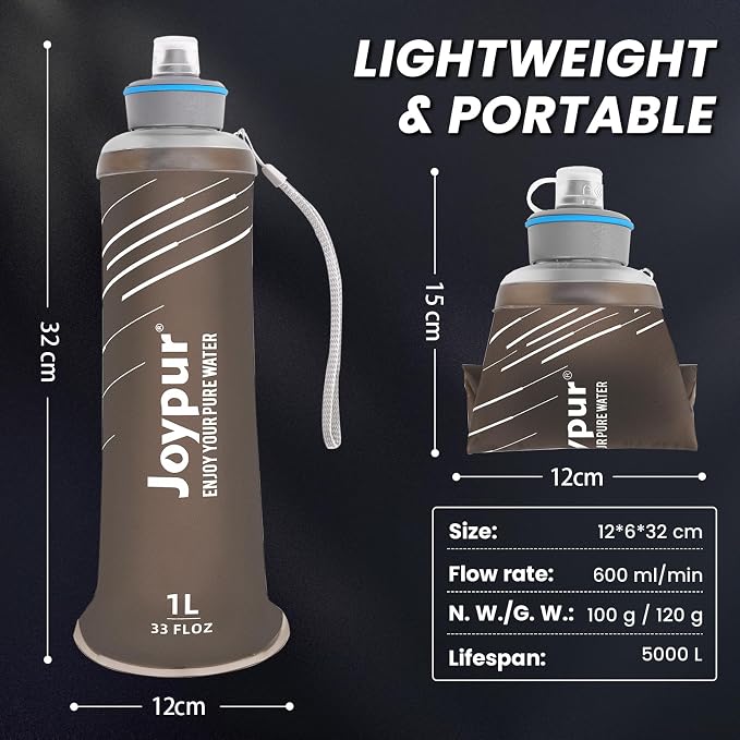 Collapsible Squeeze Water Filter Bottle - 1000ml - Image 8