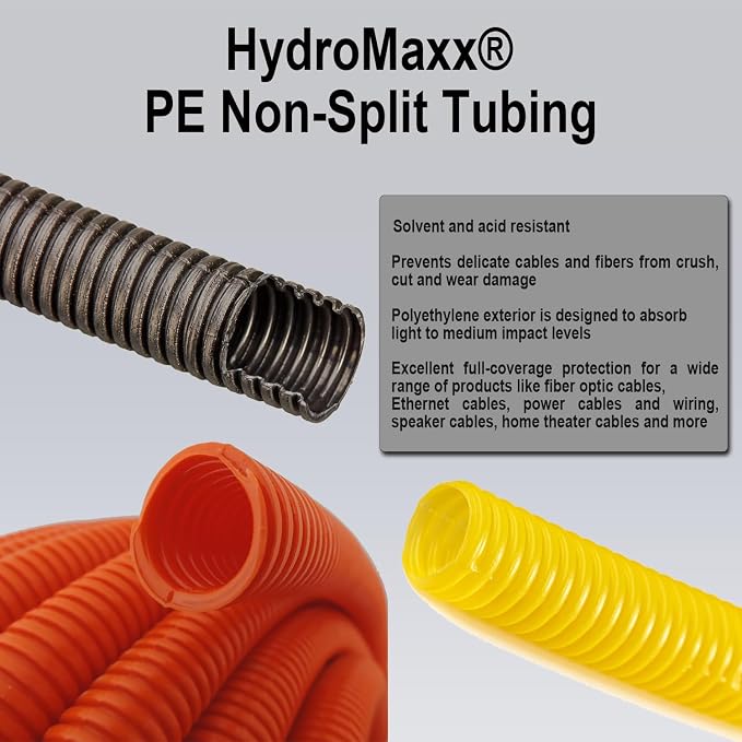 Flexible Polyethylene LDPE Non-Split Corrugated Wire Loom Tubing - Image 5