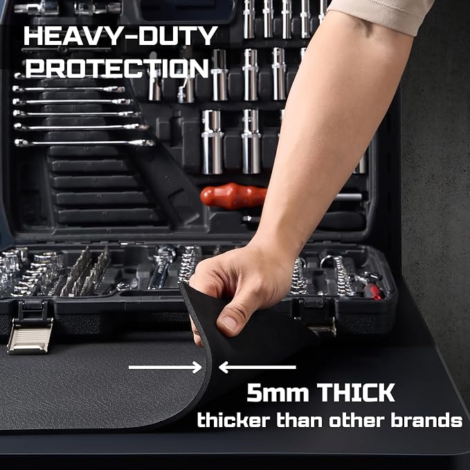 ONREVA Workbench Mat 24X60 Inches, EVA Rubber Work Mat, Protect Your Work Bench - Image 4