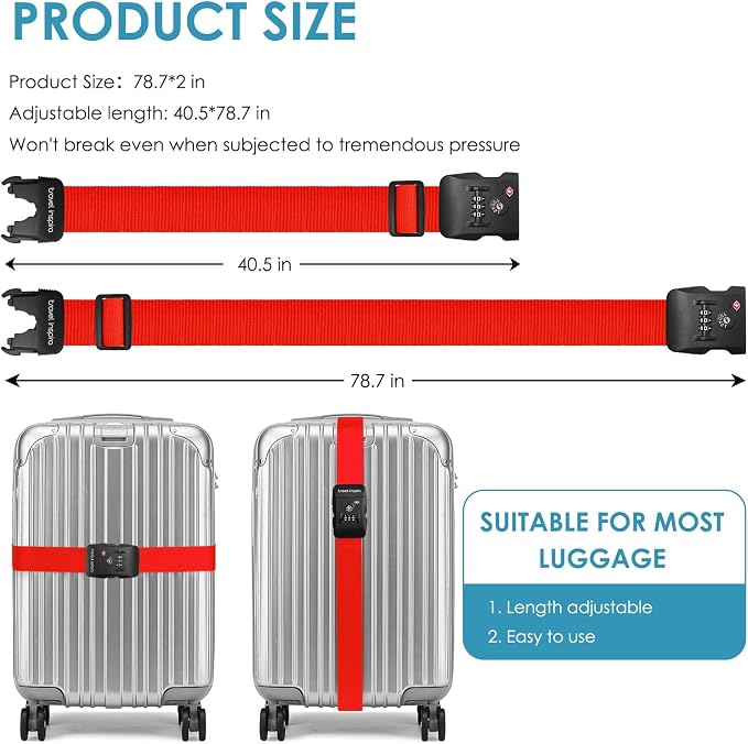 Travel Inspira Luggage Straps for Suitcases - Image 8