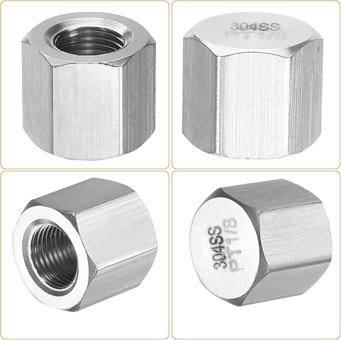 uxcell 4pcs Hex End Cap 304 Stainless Steel Nut - Image 4