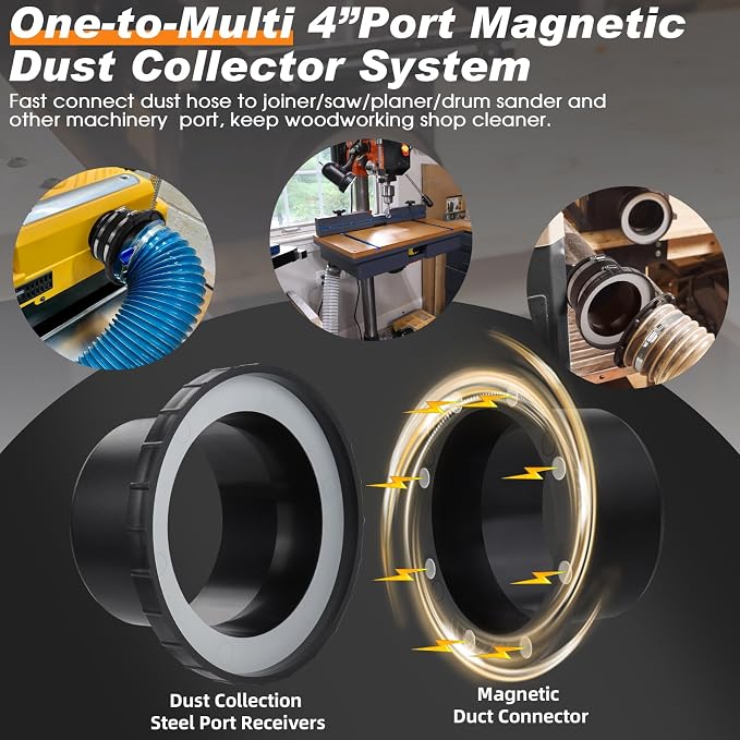 4" Magnetic Dust Collection Fittings - Image 5