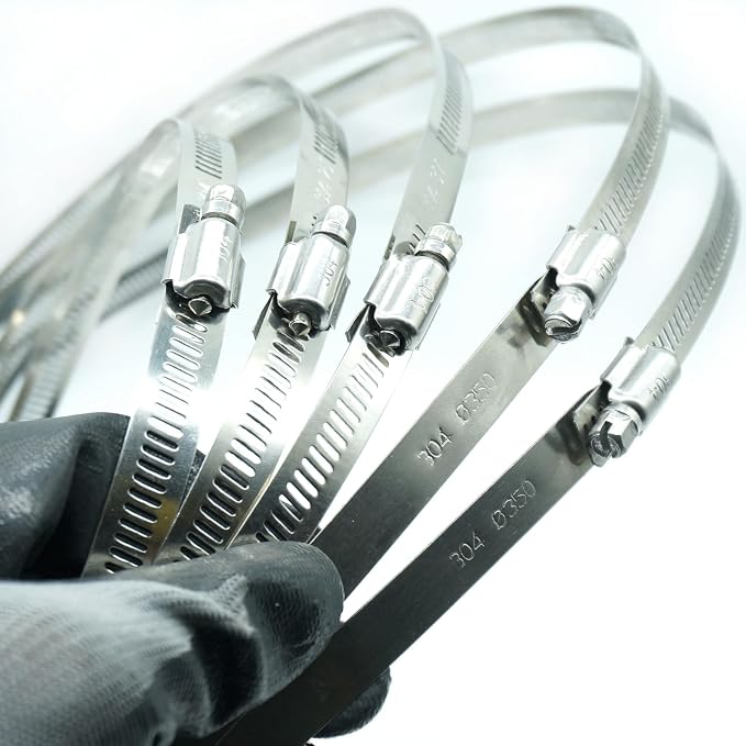 4Pcs 27.5-Inch/700mm Large Hose Clamps Stainless Steel | Adjustable Worm Gear - Image 7