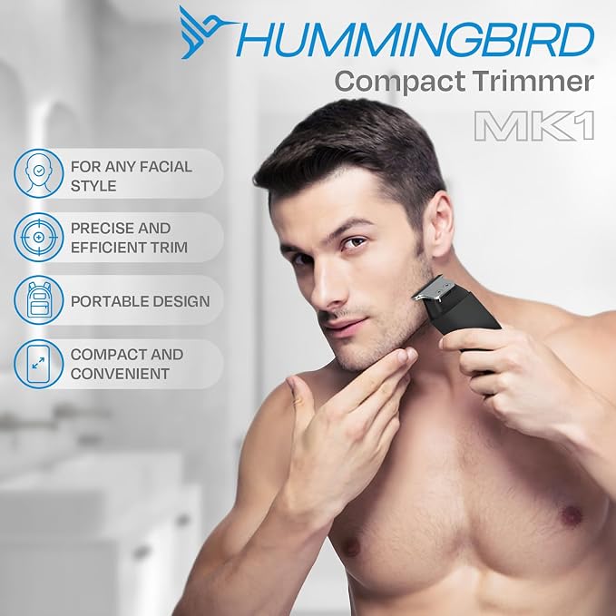 HUMMINGBIRD MK1 Compact Trimmer – Portable Electric Beard & Body Hair Trimmer - Image 7