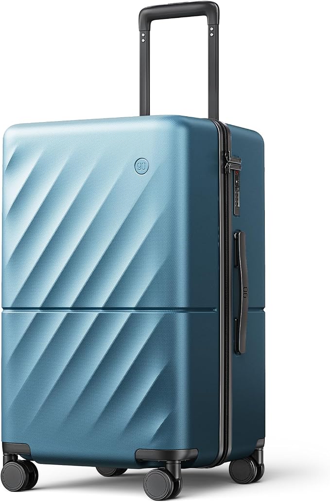 NINETYGO Trunk Luggage 22 Inch, Small Checked Luggage by NINETYGO
