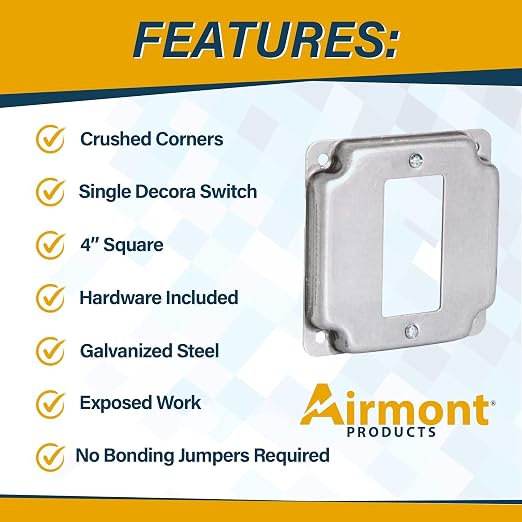 1-Gang Rocker Switch Electrical Box Cover - Image 3