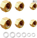 6 Pcs Brass Pipe Cap, Hex Head End Plumbing Cap | NPT Female Pipe Fitting by FUATY