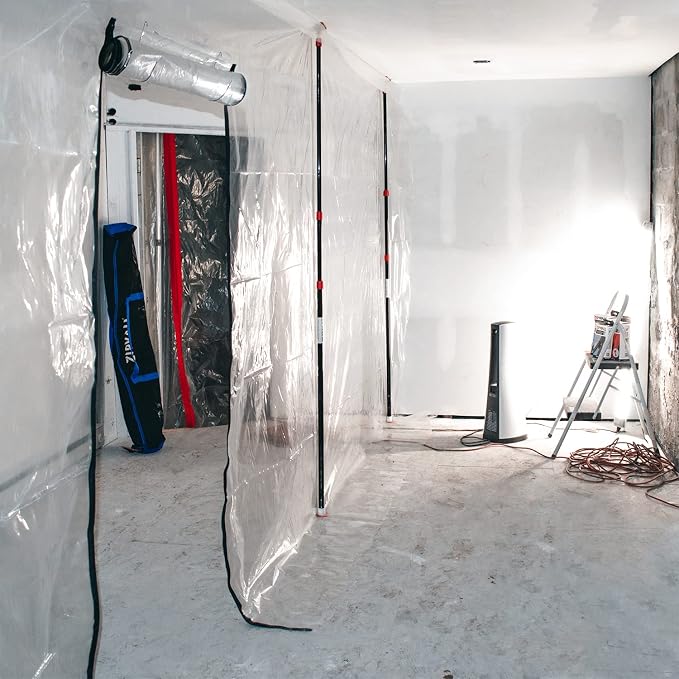 ZIPWALL ZP4 ZipPole 10 Foot Spring Barrier Loaded Poles - Image 5