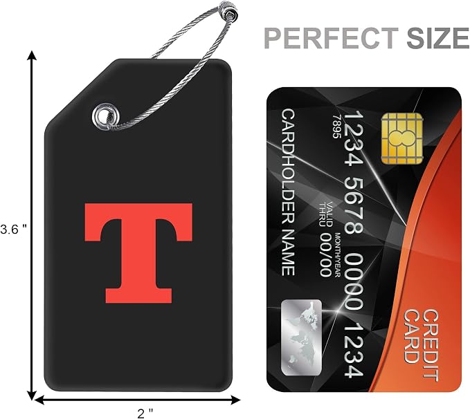 8 Pcs Luggage Tags for Suitcases, 26 Initial Letter Travel Luggage Baggage - Image 4