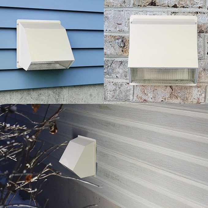 5 Inch Hooded Wall Vent with Screen and Damper, Dryer Vent Cover Outside - Image 8