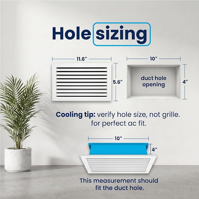 10x4 Aluminum Wall Ceiling Air Return Vent Cover HVAC Rustproof Grille - Image 3
