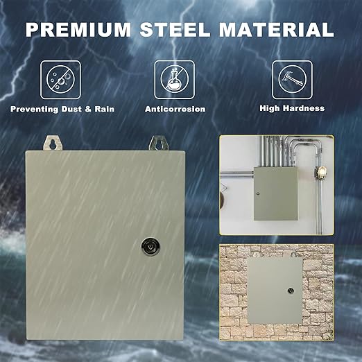 Waterproof Electrical Enclosure 12 x 8 x 6'', Outdoor Electrical Box - Image 5