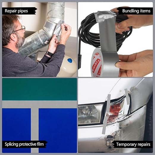 3Pack Silver Duct Tape 2IN x 132Yd Total Heavy Duty Waterproof Tape | All - Image 7