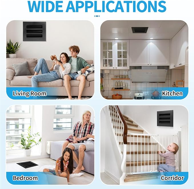 8x6 Modern AC Vent Cover, Decorative Air Vent Register Grille - Image 6