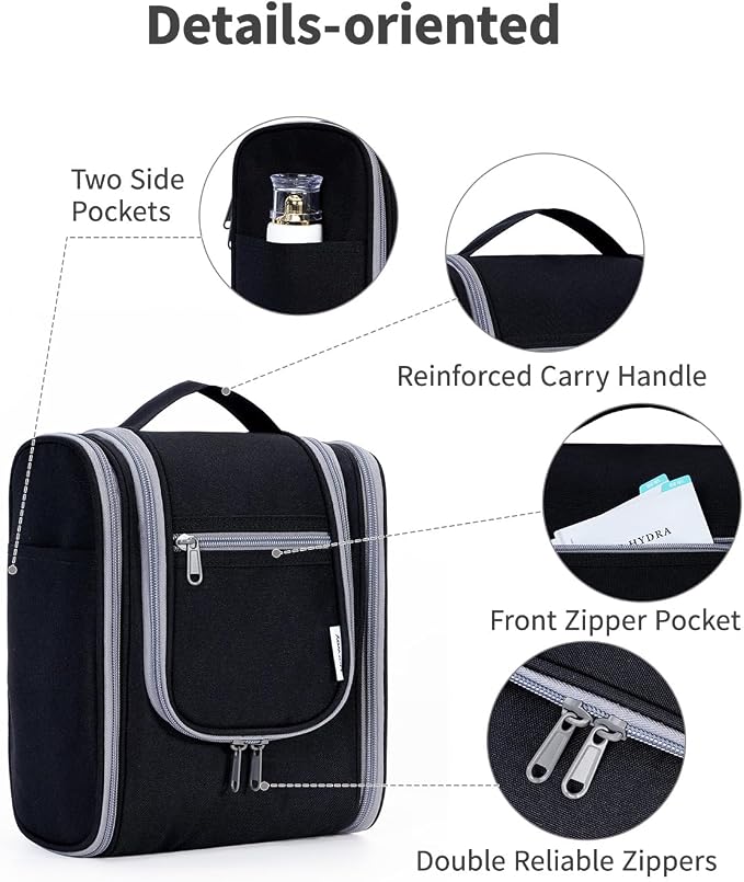 Narwey Small Hanging Travel Toiletry Bag Cosmetic Make Up Organizer - Image 6