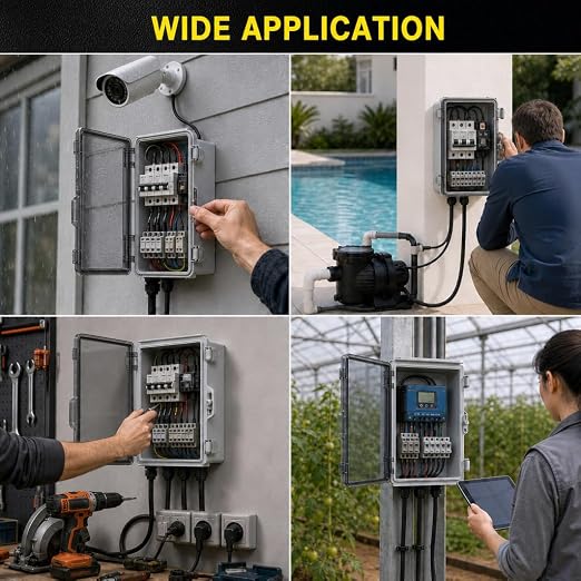 IP67 ABS Outdoor Electrical Box Waterproof 16.1''×12.2''×7.1'' | Weatherproof - Image 6