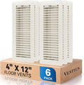 4" x 12" Floor Register Vent Covers 6-Pack, Cream White by VENTYUN