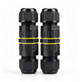 IP68 Waterproof Junction Box 2 Way 3 Pin Outdoor Cable Connector | 2 Pcs M16 by WOODGUILIN