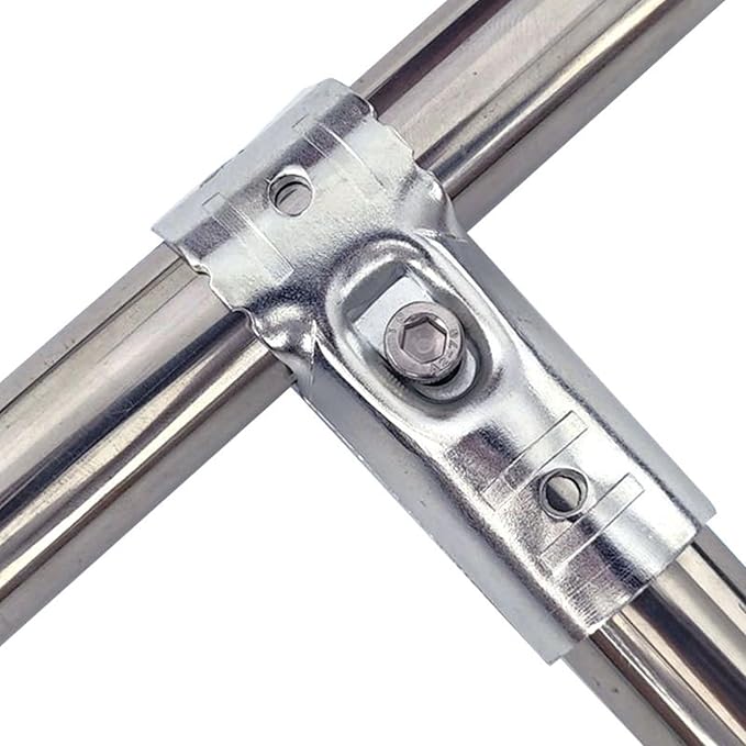 12 PCS 1/2'' T Pipe Clamps, Heavy-Duty Galvanized Steel Connectors | Chain Link - Image 4