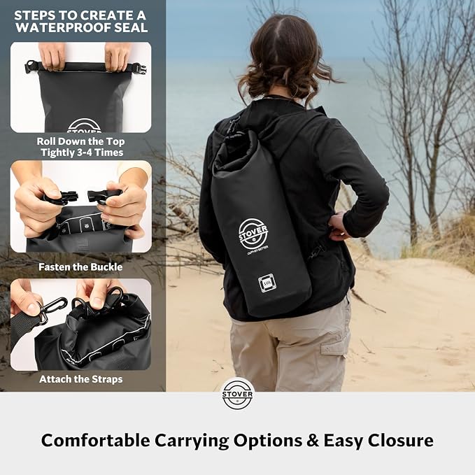 STOVER 5/10/25/30/40/55L Waterproof Backpack- Floating Dry Bag - Image 5