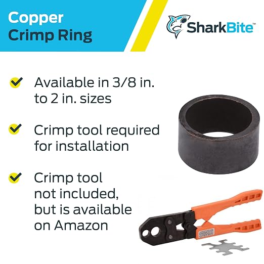 SharkBite 3/8 Inch Copper Crimp Rings, PEX Pipe - Image 4