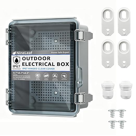 Outdoor Electrical Box Waterproof, Junction Box IP67 ABS Plastic Enclosure | by NineLeaf