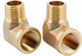 U.S. Solid 2pcs 90 Degree Barstock Street Elbow Brass Pipe Fitting 1/4" NPT by USSolid