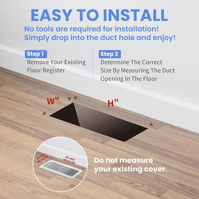 Howeall 2x12 Inches Heavy Duty Walkable Floor Register - Image 6