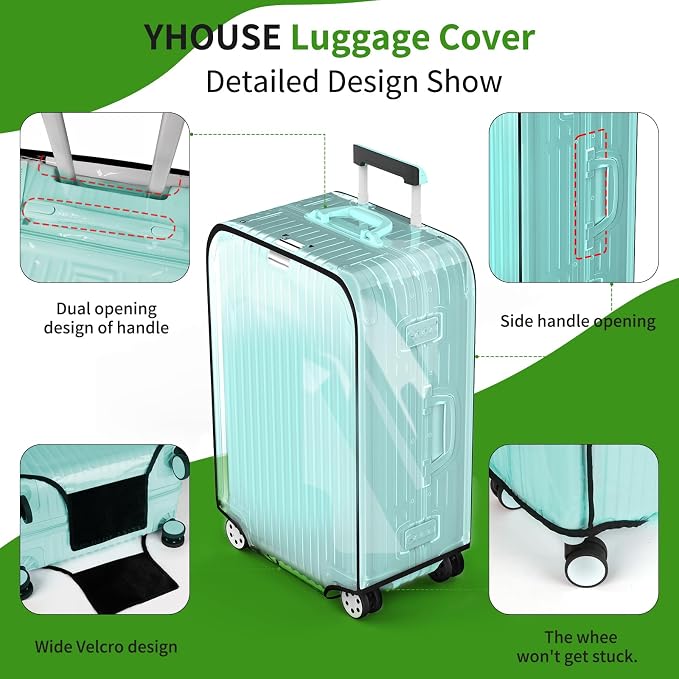 Suitcase Covers For Luggage, 30 Inch Clear PVC Luggage Covers Protector Full - Image 5
