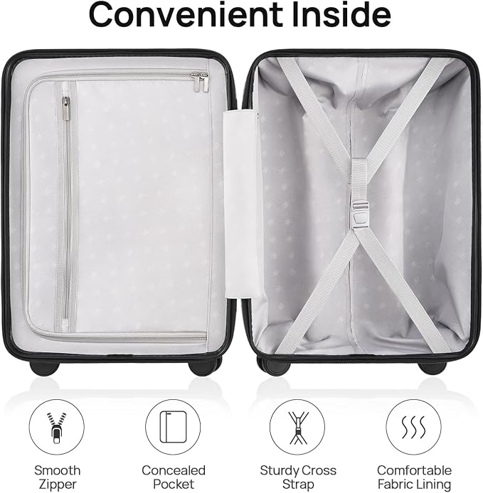 NINETYGO Medium Checked Luggage 26 Inch, Checking In Luggage - Image 9