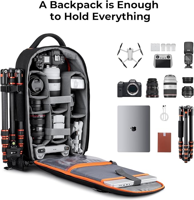 K&F CONCEPT Camera Backpack for Photographers Large Waterproof Photography - Image 2