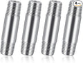 4 Pcs 304 Stainless Steel Pipe Fittings 1/4" NPT x 1/4" NPT Male Threaded 2" by Otoolling