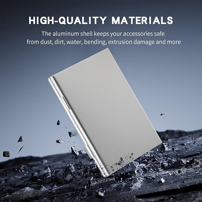 Aluminum SIM Card Case, 15Slots Ultrathin SIM Card Holder, Fit - Image 5