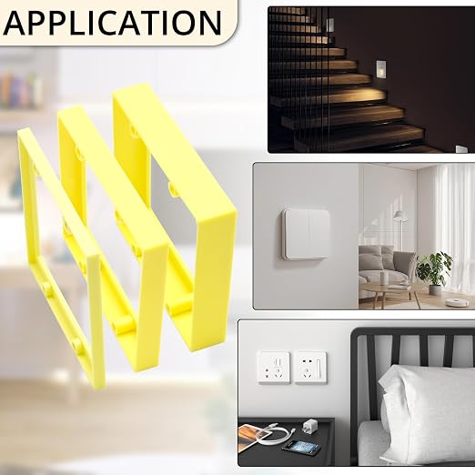 3/4” Yellow Double Gang Outlet Extender, Fixes Recessed or Protruding - Image 7
