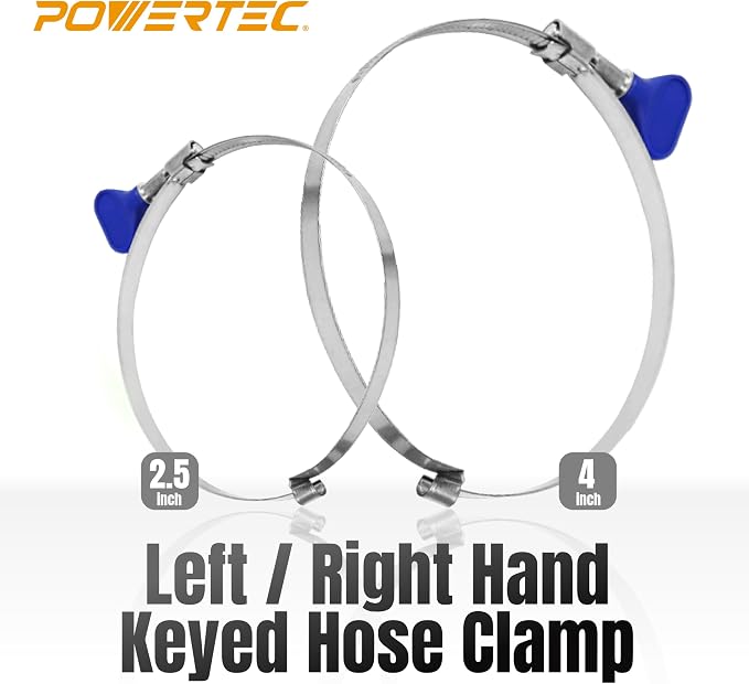 POWERTEC 70226 4 Inch Left Hand Keyed Bridge Hose Clamp, Thumb Screw Key - Image 8