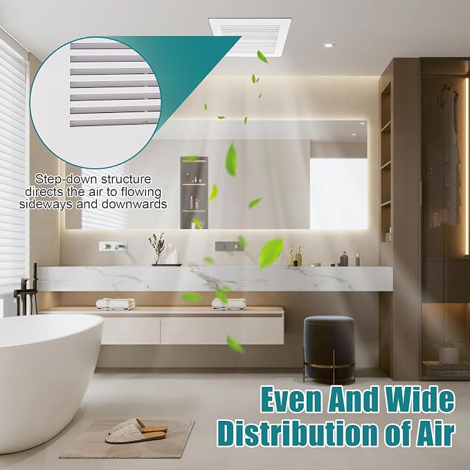 (3-Pack 12" BP90 Spring Bathroom Exhaust Fan Cover 12-1/4" x12" Vent Cover - Image 6