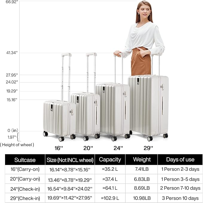 Hanke 29 Inch Luggage Suitcases - Image 5