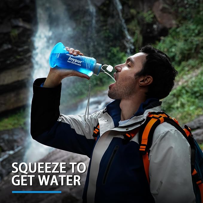 Joypur® Collapsible Squeeze Water Filter Bottle - 650ml - Image 5