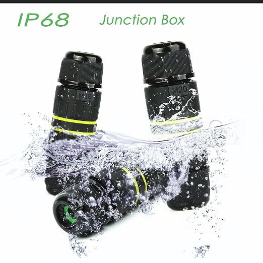 IP68 Waterproof Junction Box 2 Way 3 Pin Outdoor Cable Connector | 2 Pcs M16 - Image 7